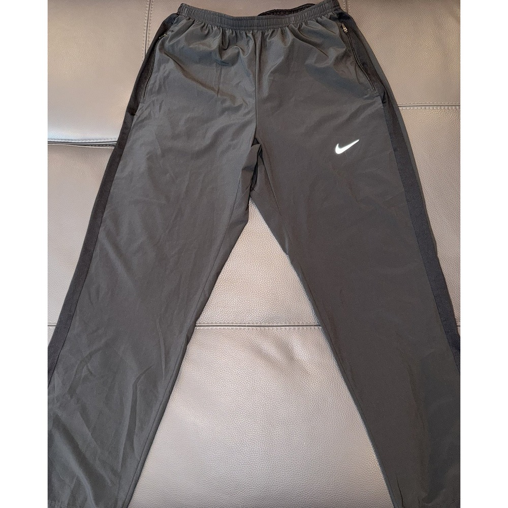Nike Running Pants Black Dri-FIT Mesh Panel Athletic Mens XL
